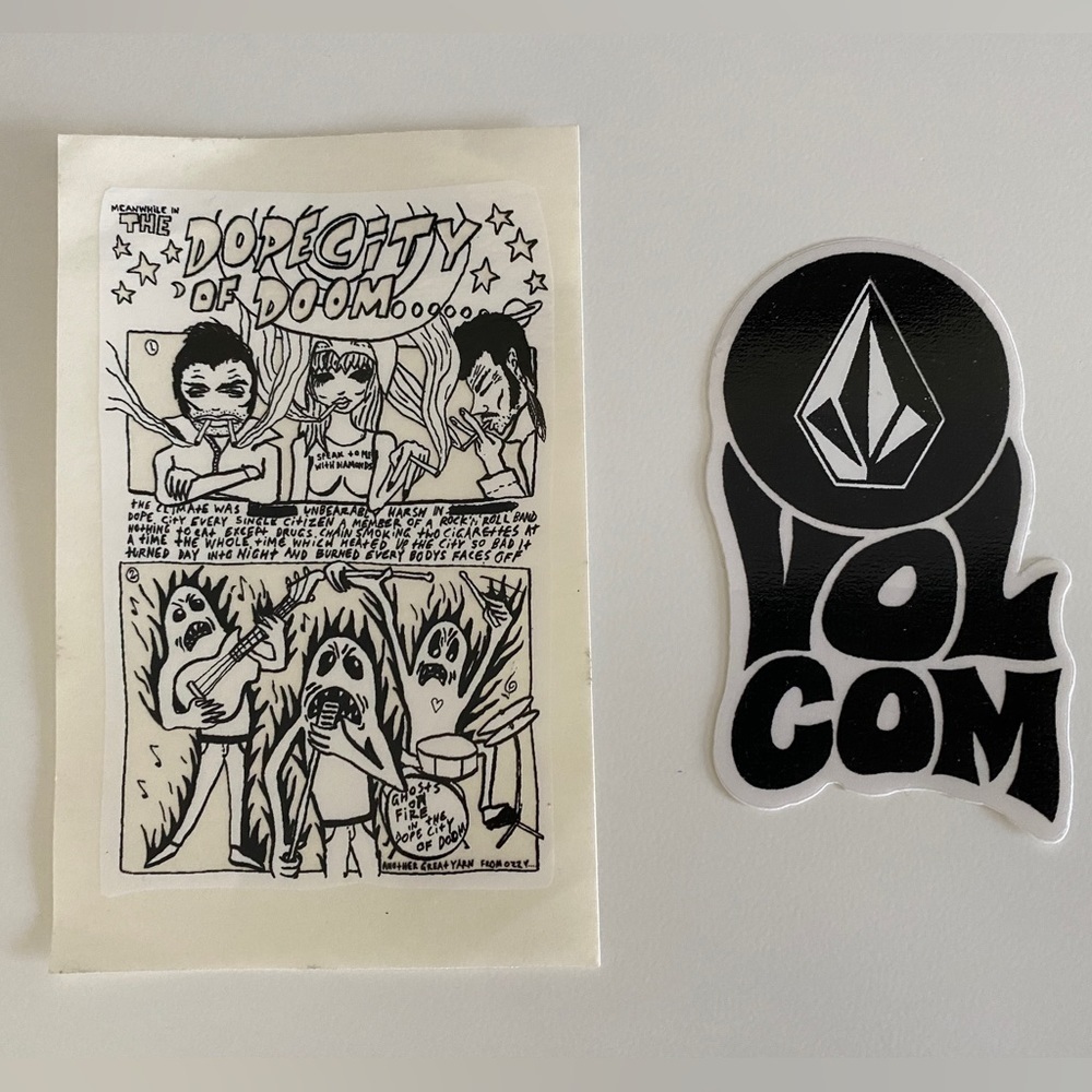 Bundle of 2 VOLCOM Skate, Surf, Snow Stickers